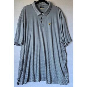Jack Nicklaus Polo Shirt Men XXXL Blue Striped Performance Golf Lightweight